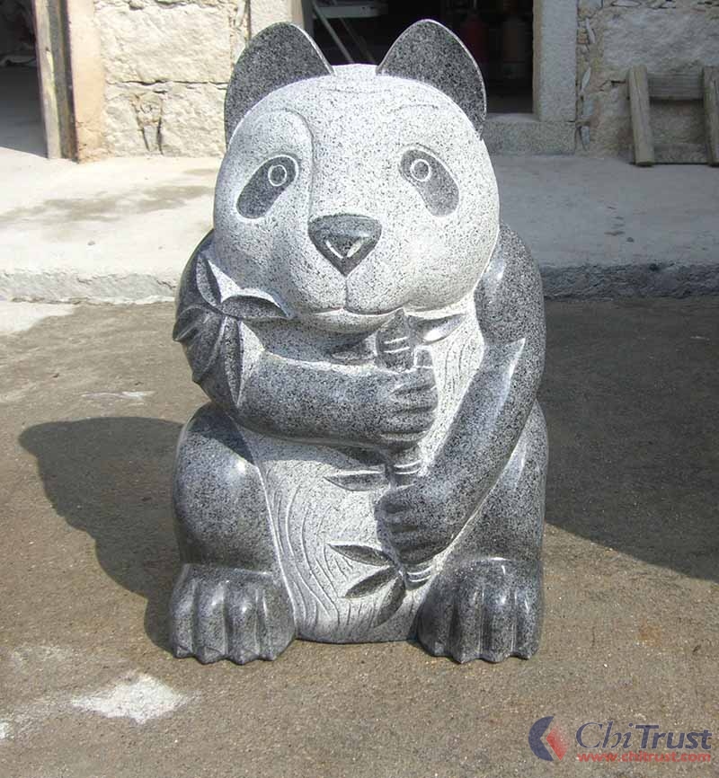Panda Stone Statue