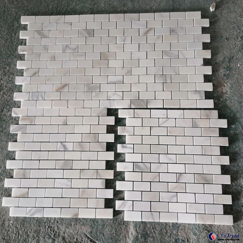Linear White Mosaic Tile